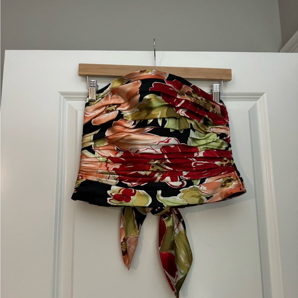 Kay Unger Multicolor Floral Crop Top